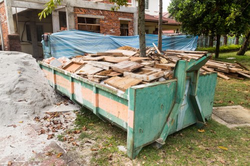 Waste removal truck in Tooting