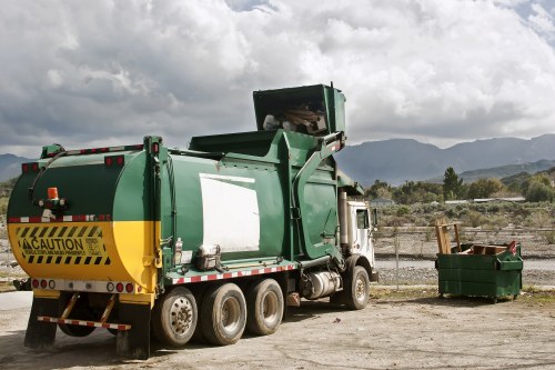 Various types of construction debris